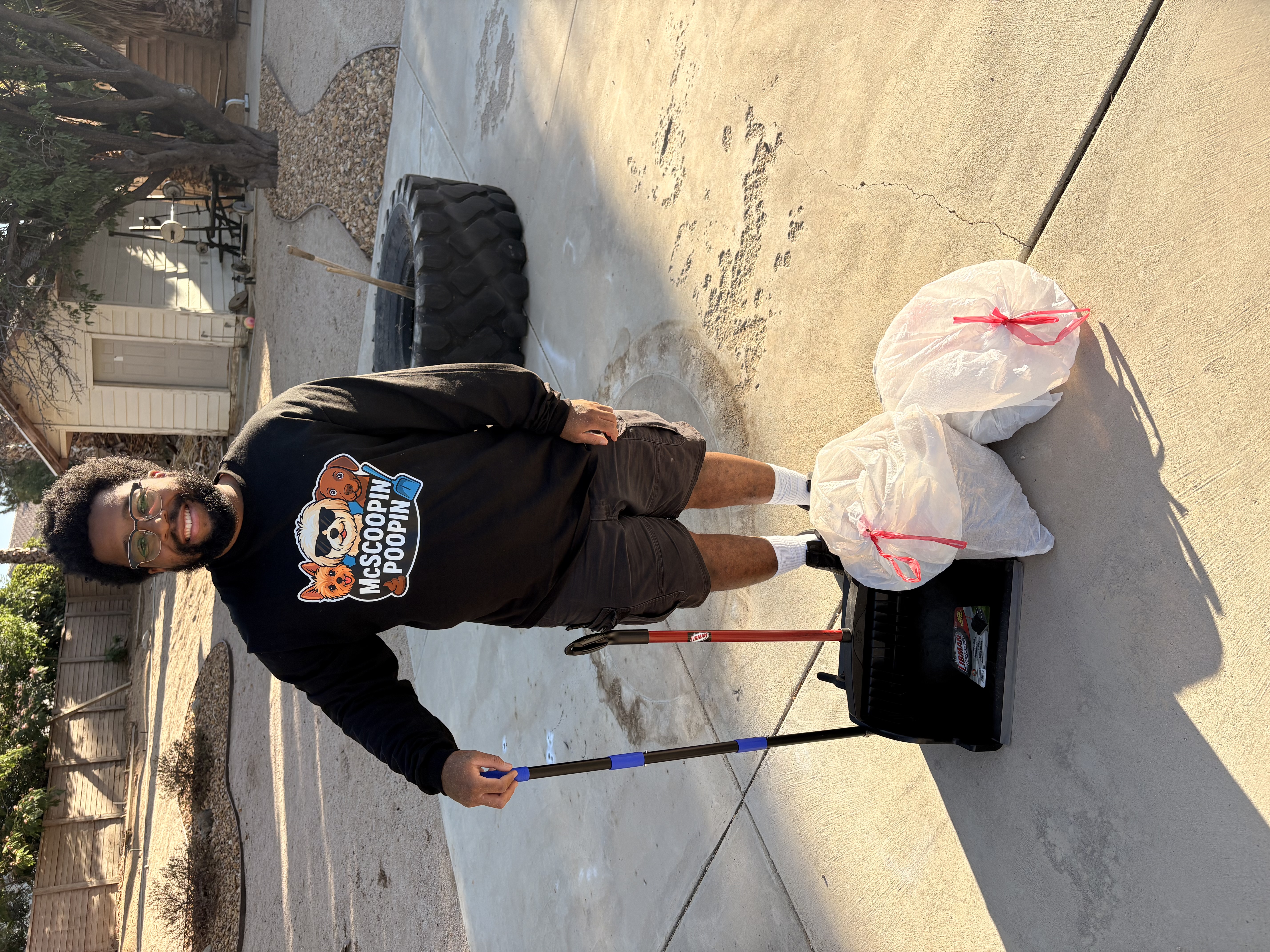 McScoopin Poopin after completing a job in Lancaster CA